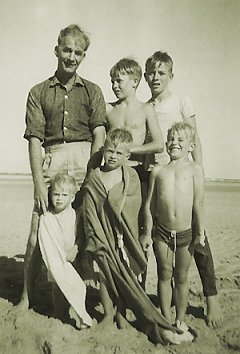 Kidds on the beach, 1960s
